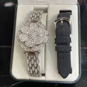 Suzanne Summers collection, silver tone with rhinestones